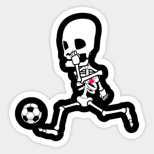 soccer skeleton halloween Sticker